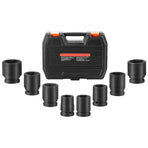 Axle Nut Impact Socket Set, 3/4" Drive 6-Point 8-Piece Metric Spindle Nut Socket Set, CR-MO Heat Treated Large Socket Set with Storage Case, for Auto Repair, Removing or Installing Axle Nuts