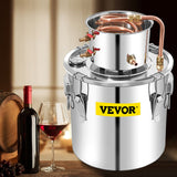 VEVOR 50L Water Alcohol Distiller Copper Moonshinestill Brewing w/ Water Pump - Low Angle