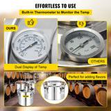 VEVOR Moonshine Still Water Alcohol Distiller 50L w/Thumper Keg & Water Pump - 45-Degree Angle