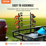 VEVOR Trimmer Rack, 3 Place Weeder Trimmer Rack, Locking Trim Holder Landscape Trailer Rack Carrier Mount on Open Pickup/Trailer Enclosed Trailers,