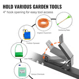 VEVOR Trimmer Rack, 3 Place Weeder Trimmer Rack, Locking Trim Holder Landscape Trailer Rack Carrier Mount on Open Pickup/Trailer Enclosed Trailers, Pair - Rear View