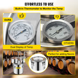 VEVOR 3 Pot 12L Alcohol Distiller Water Wine Boiler Home Brew Moonshinestill - 45-Degree Angle