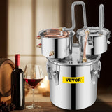 VEVOR 3 Pot 12L Alcohol Distiller Water Wine Boiler Home Brew Moonshinestill - Low Angle