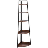 VEVOR 5 Tier Corner Shelf Tall Corner Bookshelf Plant Rack Wall Shelves Tower - Extra Image
