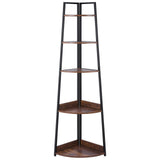 VEVOR 5 Tier Corner Shelf Tall Corner Bookshelf Plant Rack Wall Shelves Tower - Extra Image