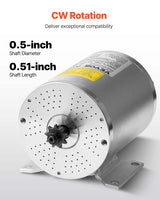 VEVOR 1800W Electric Brushless DC Motor 48V 4500rpm Motor for E-Bike Dirt Bike - Side View