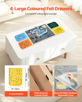 VEVOR 1500 Piece Puzzle Board with Drawer Cover Portable Wooden Jigsaw 86x63cm - Top-Down View