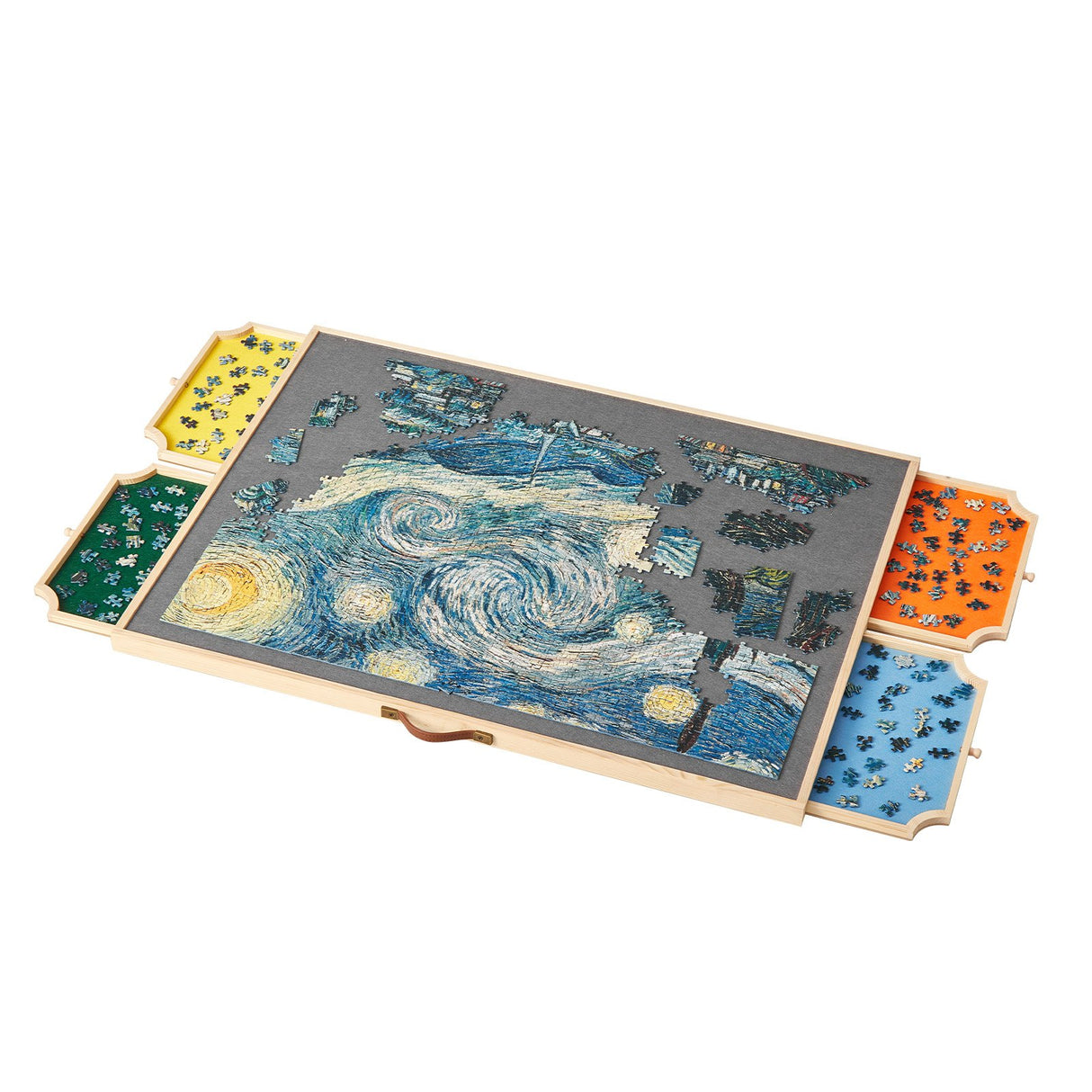VEVOR 1500 Piece Puzzle Board with Drawer Cover Portable Wooden Jigsaw 86x63cm