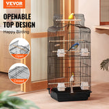 VEVOR Bird Flight Cage 39 in Hanging Metal Parakeet Cage for Cockatiels Parrot - Front View