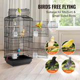 VEVOR Bird Flight Cage 39 in Hanging Metal Parakeet Cage for Cockatiels Parrot - Top-Down View