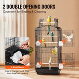 VEVOR Bird Flight Cage 39 in Hanging Metal Parakeet Cage for Cockatiels Parrot - 45-Degree Angle