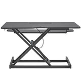 VEVOR Standing Desk Converter, Two-Tier Stand up Desk Riser, 800 mm Large Sit to Stand Desk Converter,140-510 mm Adjustable Height, for Monitor,
