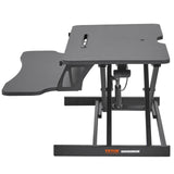 VEVOR Standing Desk Converter, Two-Tier Stand up Desk Riser, 800 mm Large Sit to Stand Desk Converter,140-510 mm Adjustable Height, for Monitor,