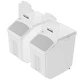VEVOR Ingredient Storage Bin, 2 x 15L Dispenser Bin with 2 Measuring Cups, Attachable Casters and Airtight Lid, 2 Pcs/Set Dog Pet Food Storage Container, PP Material Kitchen Rice Cereal Flour Bin - Extra Image