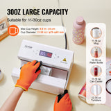 VEVOR Auto Tumbler Heat Press Machine 325-887 ml Sublimation Mug Heat Press White - Side View