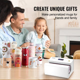 VEVOR Auto Tumbler Heat Press Machine 325-887 ml Sublimation Mug Heat Press White - Rear View