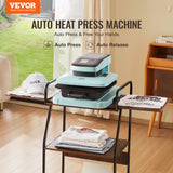 VEVOR Auto Heat Press Machine, 15 x 15 in Smart T Shirt Press Machine with Auto Release, Heats Up Fast and Evenly, Sublimation Heat Press for T Shirts