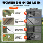 Pop Up Gazebo Tent, Pop-Up Screen Tent 6 Sided Canopy Sun Shelter with 6 Removable Privacy Wind Cloths & Mesh, image 4
