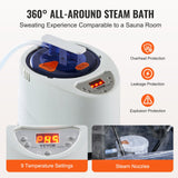 VEVOR Portable Steam Sauna Tent 1000W Personal Spa Loss Weight Detox Therapy, 800x800x1000 mm - Top-Down View