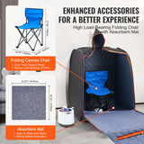 VEVOR Portable Steam Sauna Tent 1000W Personal Spa Loss Weight Detox Therapy, 800x800x1000 mm - Rear View