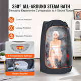 VEVOR 1000W Personal Steam Sauna Tent Loss Weight Detox Therapy Spa Compact, 800 x 800 x 1330 mm - Front View
