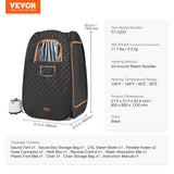 VEVOR 1000W Personal Steam Sauna Tent Loss Weight Detox Therapy Spa Compact, 800 x 800 x 1330 mm - Rear View