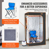 VEVOR Portable Steam Sauna Tent Full Size 1000W Personal Sauna Blanket W/ Chair, 880 x 880 x 1600 mm - Rear View