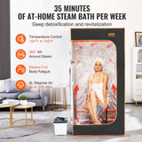 VEVOR Portable Steam Sauna Tent Full Size 2000W Personal Sauna Blanket W/ Chair,880 x 880 x 1780 mm - Side View