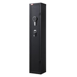 Gun Safe, Heavy Duty Cold-Rolled Steel Fireproof Rifle Cabinet with Digital Keypad & Key, Large Long Gun Cabinet with Magazine and LED Lighting, Adjustable Racks for Rifles, Pistols, Shotgun