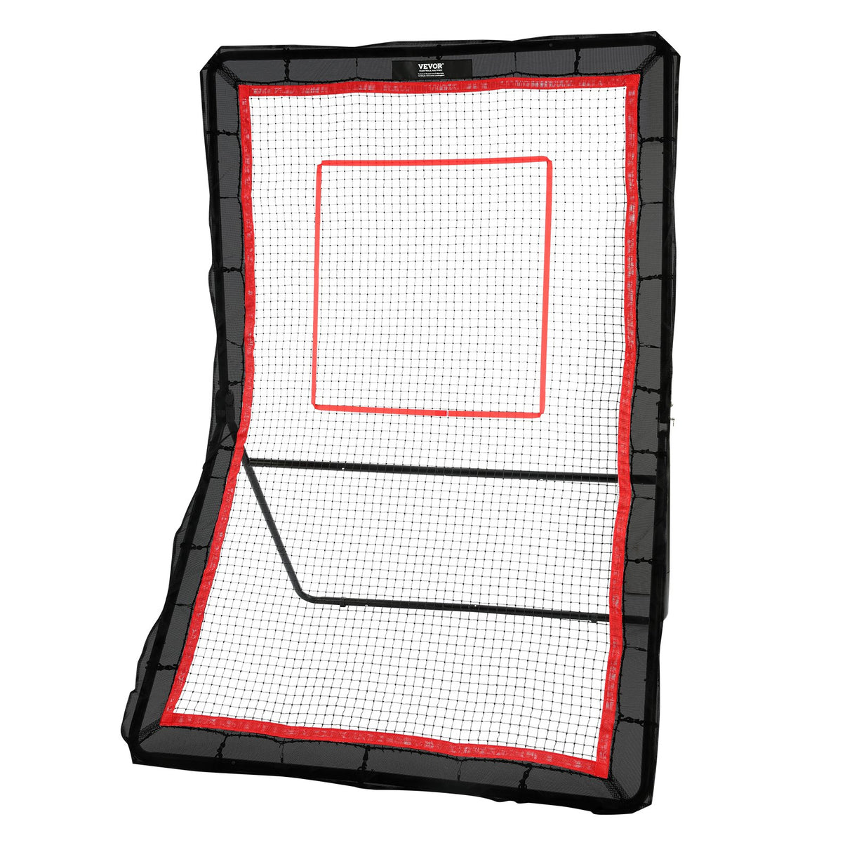VEVOR Lacrosse Rebounder for Backyard, 5x7 Ft Volleyball Bounce Back Net, Pitchback Throwback Baseball Softball Return Training Screen, Adjustable Angle Shooting Practice Training Wall with Target