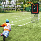 VEVOR Folding Lacrosse Rebounder for Backyard, 3x8 Ft Volleyball Bounce Back Net, Pitchback Throwback Baseball Softball Return Training Screen, Adjustable Angle Shooting Practice Training Wall, Black - Top-Down View