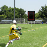 VEVOR Folding Lacrosse Rebounder for Backyard, 3x4 Ft Volleyball Bounce Back Net, Pitchback Throwback Baseball Softball Return Training Screen, Adjustable Angle Shooting Practice Training Wall, Black - Low Angle