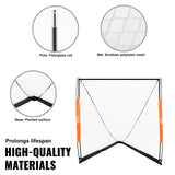 VEVOR Lacrosse Goal, 1.8mx1.8m Lacrosse Net, Portable Lacrosse Goal with Carry Bag, Fiberglass Rod Backyard Lacrosse Training Equipment, Easy Setup - Top-Down View