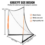 VEVOR Lacrosse Goal, 1.8mx1.8m Lacrosse Net, Portable Lacrosse Goal with Carry Bag, Fiberglass Rod Backyard Lacrosse Training Equipment, Easy Setup - 45-Degree Angle