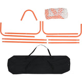 VEVOR Lacrosse Goal, 1.2 mx 1.2 m Small Kids Lacrosse Net, Folding Portable Lacrosse Goal with Carry Bag, Iron Frame Backyard Training Equipment,