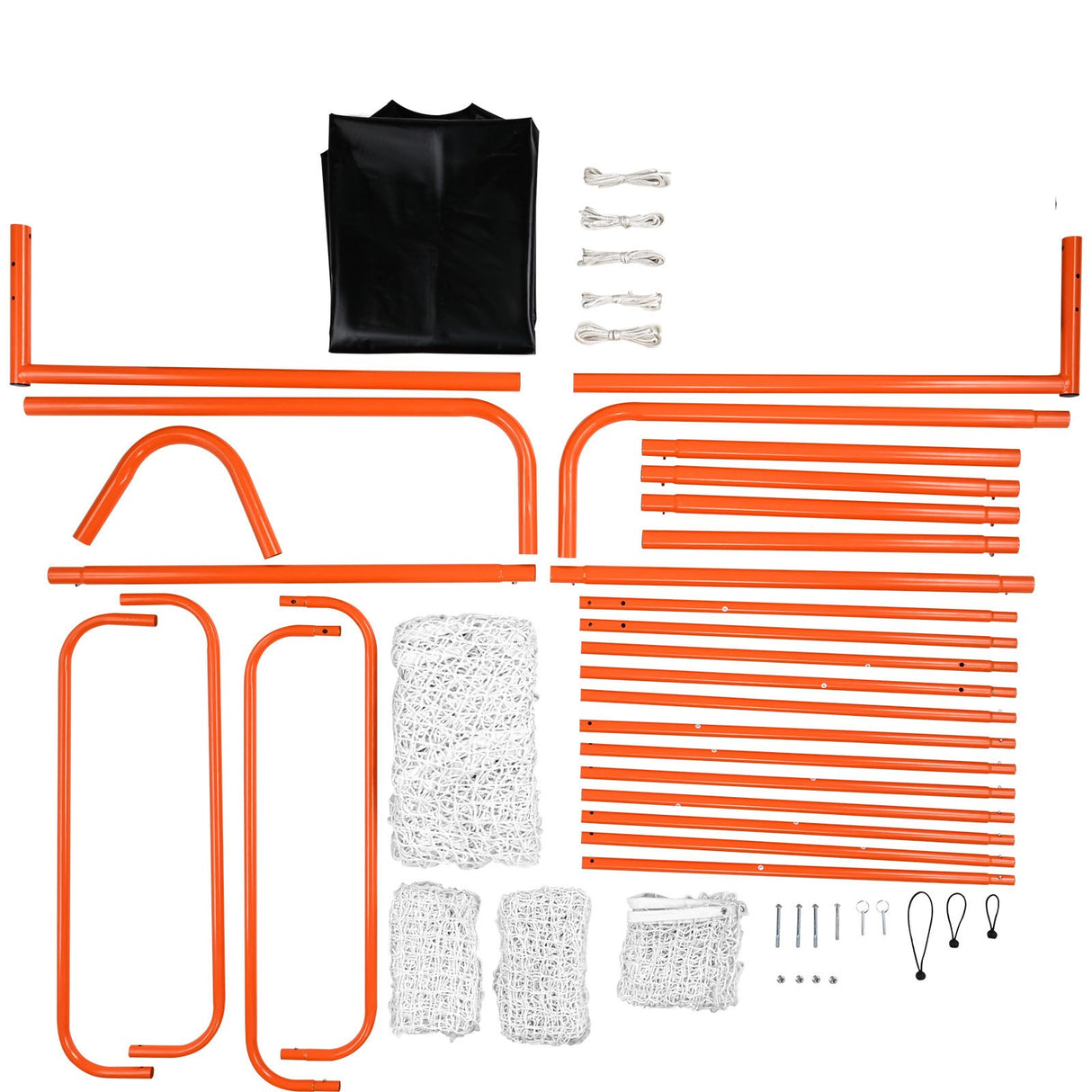 VEVOR 3-IN-1 Lacrosse Goal with Backstop and Target,3.7mx2.7m Lacrosse Net, Steel Frame Backyard Lacrosse Rebounder Equipment, Quick & Easy Setup