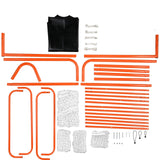 VEVOR 3-IN-1 Lacrosse Goal with Backstop and Target,3.7mx2.7m Lacrosse Net, Steel Frame Backyard Lacrosse Rebounder Equipment, Quick & Easy Setup Training Net, Perfect for Youth Adult Training, Orange - Extra Image
