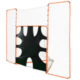 VEVOR 3-IN-1 Lacrosse Goal with Backstop and Target,3.7mx2.7m Lacrosse Net, Steel Frame Backyard Lacrosse Rebounder Equipment, Quick & Easy Setup