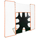 VEVOR 3-IN-1 Lacrosse Goal with Backstop and Target,3.7mx2.7m Lacrosse Net, Steel Frame Backyard Lacrosse Rebounder Equipment, Quick & Easy Setup