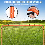 VEVOR Lacrosse Goal, 1.8mx1.8m Lacrosse Net, Folding Portable Backyard Lacrosse Training Equipment, Steel Frame Training Net, Quick & Easy Setup