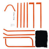 VEVOR Lacrosse Goal, 1.8mx1.8m Lacrosse Net, Folding Portable Backyard Lacrosse Training Equipment, Steel Frame Training Net, Quick & Easy Setup Lacrosse Goal, Perfect for Youth Adult Training, Orange - Extra Image