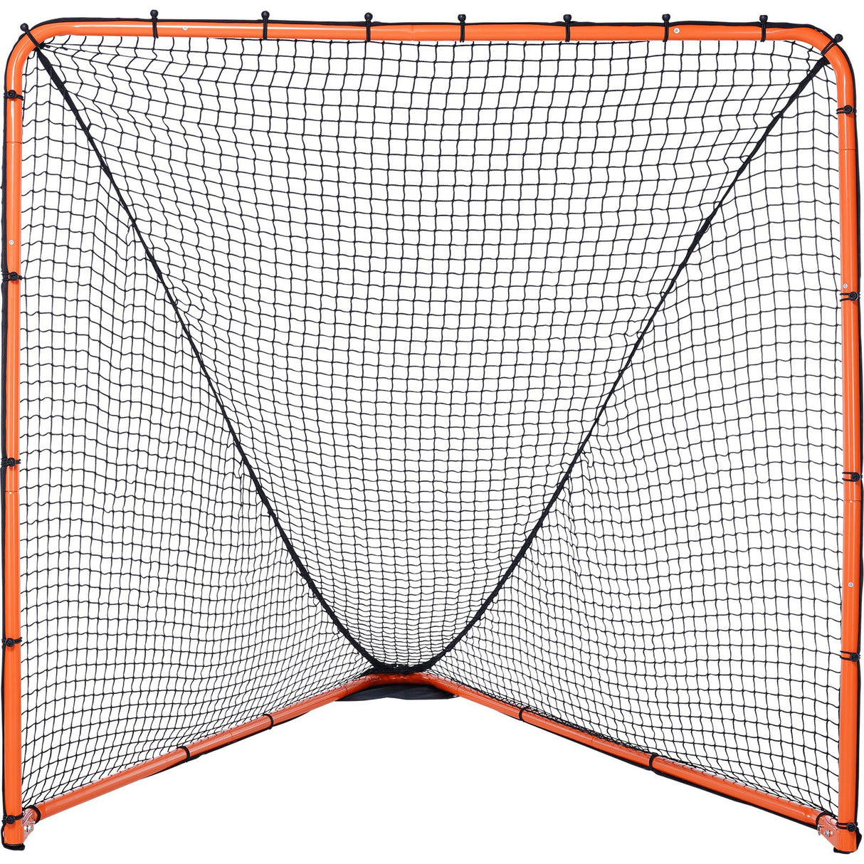 VEVOR Lacrosse Goal, 1.8mx1.8m Lacrosse Net, Folding Portable Backyard Lacrosse Training Equipment, Steel Frame Training Net, Quick & Easy Setup