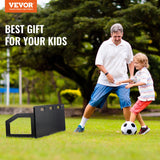 VEVOR Soccer Rebounder Board, 100x40 cm Portable Soccer Wall with 2 Angles Rebound, Foldable HDPE Kickback Rebound Board, Soccer Training Equipment for Kids and Adults, Passing & Shooting Practice - Close-Up Angle