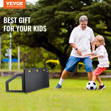 VEVOR Soccer Rebounder Board, 115x45 cm Portable Soccer Wall with 2 Angles Rebound, Foldable HDPE Kickback Rebound Board, Soccer Training Equipment for Kids and Adults, Passing & Shooting Practice - Close-Up Angle