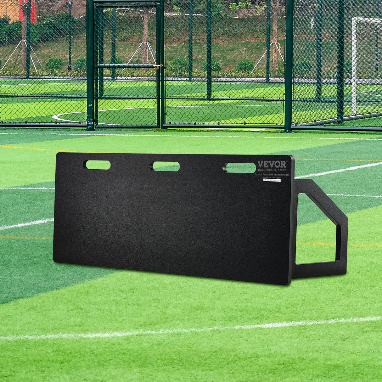VEVOR Soccer Rebounder Board, 115x45 cm Portable Soccer Wall with 2 Angles Rebound, Foldable HDPE Kickback Rebound Board, Soccer Training Equipment