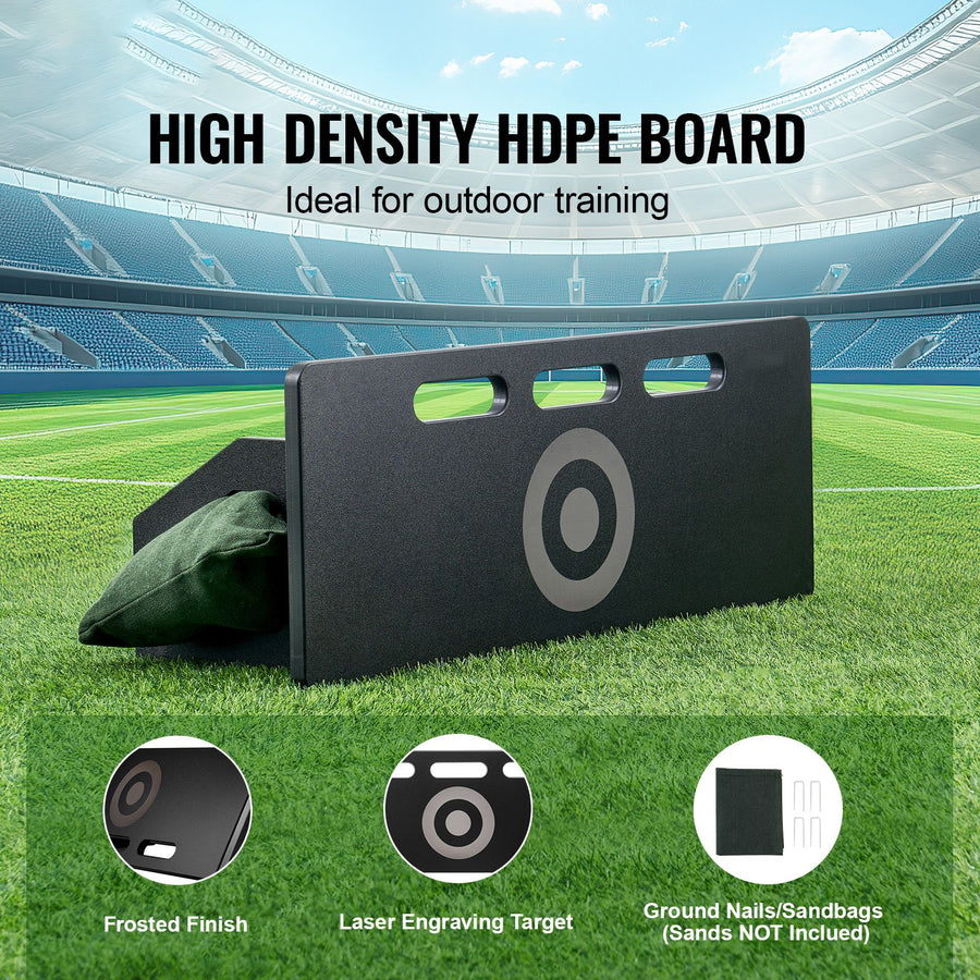 Soccer Rebounder Board, 32"X12" Portable Soccer Wall with 2 Angles Rebound, Foldable HDPE Kickback Rebound, Foldable