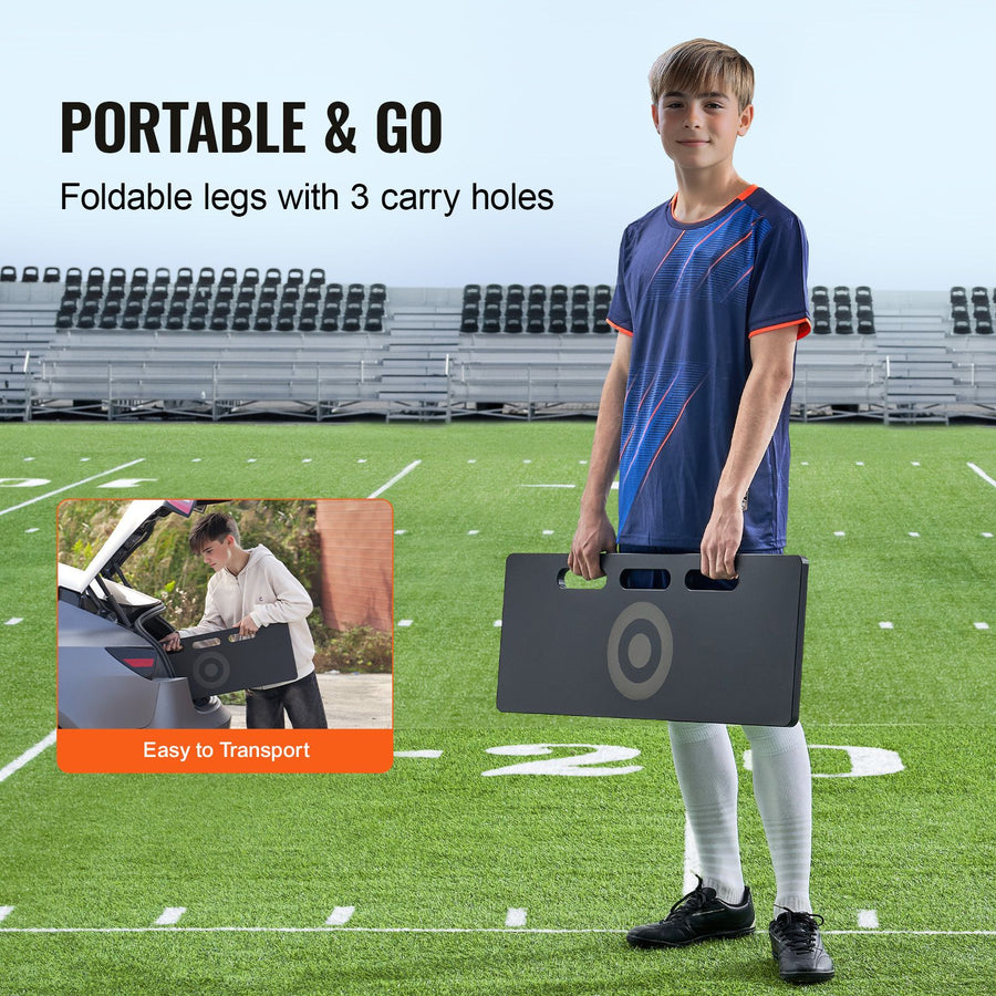 Soccer Rebounder Board, 32"X12" Portable Soccer Wall with 2 Angles Rebound, Foldable HDPE Kickback Rebound, image 4