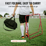 VEVOR Soccer Rebounder Rebound Net, Kick-Back 100x100 cm, Portable Football Training Gifts, Fully Adjustable Angles Goal Net, Aids & Equipment for Kids Teens & All Ages, Easy Set Up & Perfect Storage - 45-Degree Angle