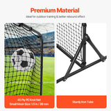 VEVOR 6x4FT Soccer Rebound Trainer Soccer Training Equipment Double-Sided Net - Side View