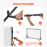 VEVOR 6x4FT Soccer Rebound Trainer Soccer Training Equipment Double-Sided Net